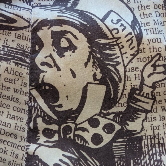 Handmade Alice in Wonderland print strapless corset dress, size 4 - Picture 2 of 3